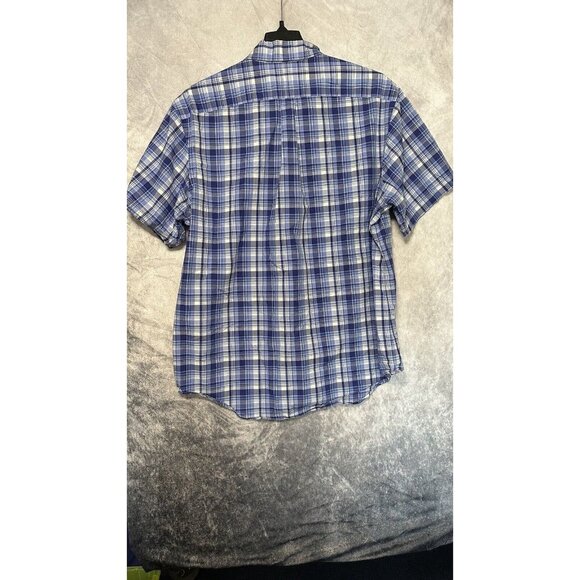Ralph Lauren Blue Plaid XL Short Sleeve Button Up Short Summer Casual Men’s - Picture 2 of 7